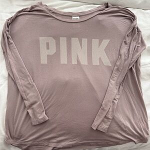PINK Victoria's Secret Long Sleeve Top - Mauve